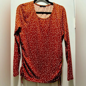 Staccato Floral Shirt with adjustable sides orange Large